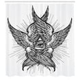 thumbnail image 3 of Ambesonne Eye Shower Curtain, Providence Vintage Boho Art, 69"Wx70"L, White and Black, 3 of 3
