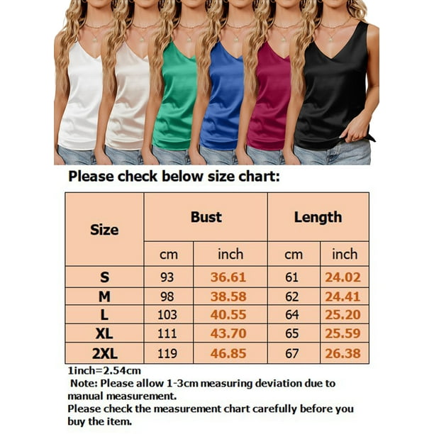 Sexy Dance Women Tank Tops Sleeveless Summer Top Satin T Shirts Sexy  Pullover V Neck Blouse Green L 