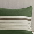 thumbnail image 6 of 7 PC Pieced Faux Suede Comforter Set Green King, 6 of 13