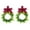 Red, variant on Set of 2 Artificial Greenery Wreaths with Red Plaid Bows, 12 Inch Decorative Hanging Wreaths for Home Decor
