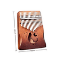 17Keys Kalimba Thumb Piano Solid Wood Veneer Keyboard Musical