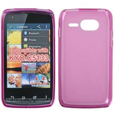 Kyocera C5133 Event MyBat Candy Skin Cover, Semi-Transparent Hot Pink