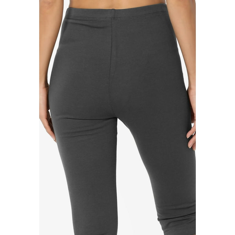 Women's PLUS Essential Basic Cotton Spandex Stretch Below Knee