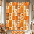 thumbnail image 3 of FRAMICS Fall Pumpkin Shower Curtain Sets with Non-Slip Rugs and Hooks, 16-Piece Thanksgiving Leaves Plaid Bathroom Sets, Waterproof Fabric Orange Bathroom Decor Set, 3 of 10