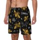 thumbnail image 1 of Balery Hohey Bee Golden Embroidery Bañador para hombre, shorts de playa de secado rápido con entrepierna y forro de compresión-XX-Large, 1 of 6