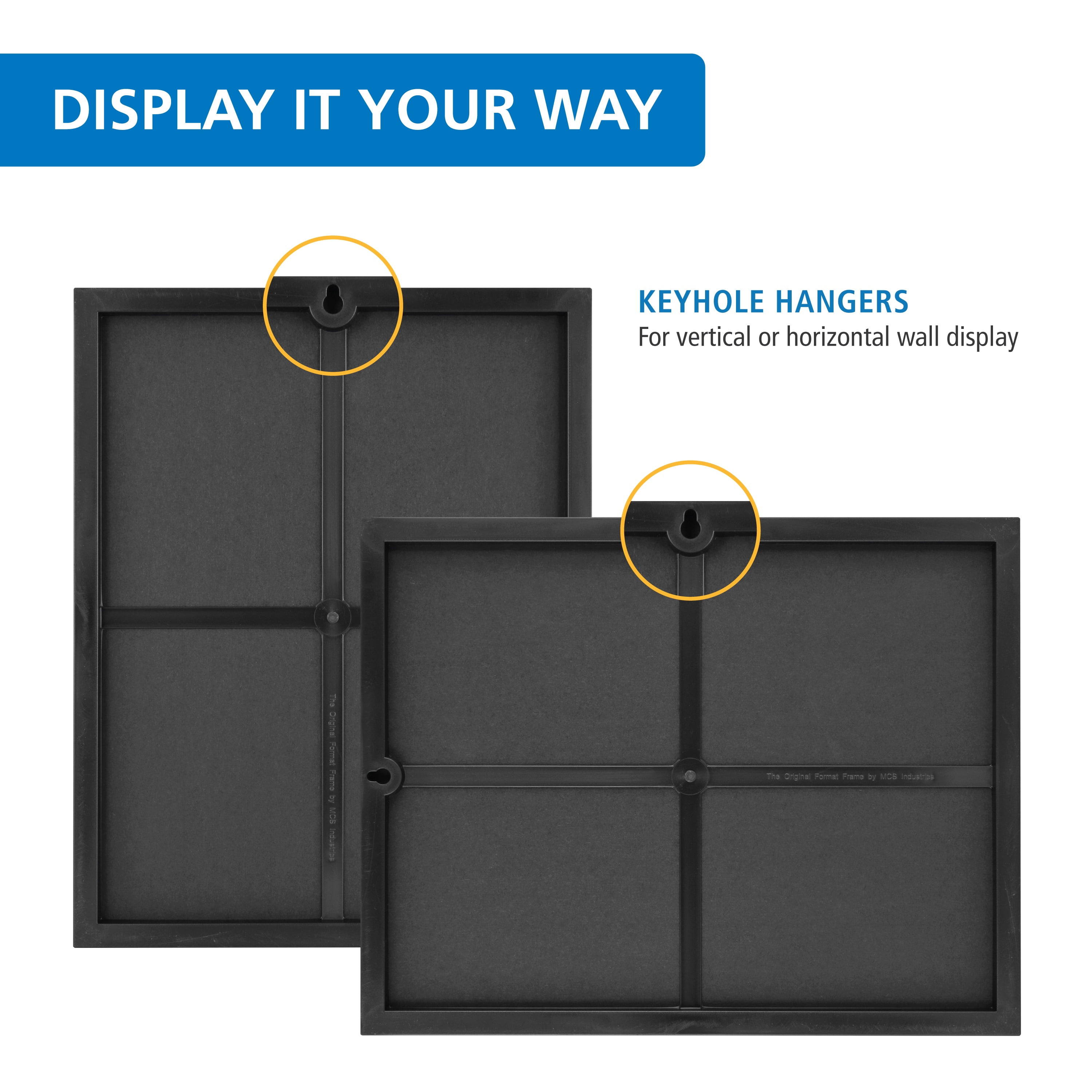 Mainstays 11x14 Picture Frame Black Front Loading Wall Frame