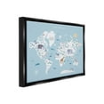 thumbnail image 4 of Stupell Industries World Animals Map Animals & Insects Painting Black Floater Framed Canvas Art Print Wall Art, 21 x 17, 4 of 10