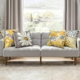 thumbnail image 2 of Yellow Decorative Throw Pillow Covers 18x18 Set of 4, Yellow and Gray Modern Daisy Floral Pillows Linen Pillow Covers for Couch Sofa Living Room, 2 of 6
