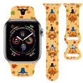thumbnail image 1 of Correa De Pavo De Acción De Gracias Compatible Con Apple Watch Band 38 Mm, 40 Mm, 41 Mm, 42 Mm, 44 Mm, 45 Mm, 46 Mm, 49 Mm, Pulseras Deportivas De Silicona Suave Para Hombres Y Mujeres Para Iwatch Ult, 1 of 5