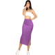 thumbnail image 1 of Falda Casual Midi Lápiz para Mujer Color Lila con Abertura Lateral Unitalla MALABIS, 1 of 5