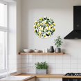 thumbnail image 4 of Silent Wall Clocks Battery Operated, Summer Yellow Lemons Round Decorative Wall Clock for Living Room Bedroom Kitchen Bathroom Classroom Decor, 12 Inch Green Leaves Tropical Print, 4 of 8