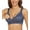 Blue, variant on Exerin Women's Front Closure Full Coverage Wirefree Posture Back Plus Size Bra(34DD, Black)