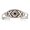 Black Star, variant on Women's Silver Bangles Cuff Bracelets with Copper Medallions: Butterflies/Horses/Flowers/Daisy Silver Bangles (Dragonfly)