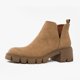 thumbnail image 5 of NECHOLOGY Botas Mujer Adulto Femenino Zapatos Botines para mujer Tacones gruesos Tacones Punta redonda Botas Botas de otoño e invierno para niños (Beige, 9), 5 of 7