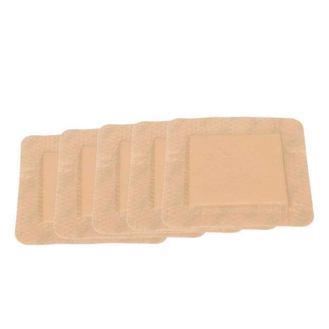 Silicone Foam Dressing, 5pcs PU Wound Dressing Soft Safe Breathable Bandage For Healing For Pressure Ulcer