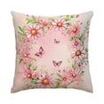 thumbnail image 2 of Uutvery Easter Bunny Pillowcase, 45x45cm Washable Polyester Cushion Cover, Holiday Decor for Sofa Bedroom Living Room, Spring Home Textiles, 17.7x17.7 Inches, 2 of 8