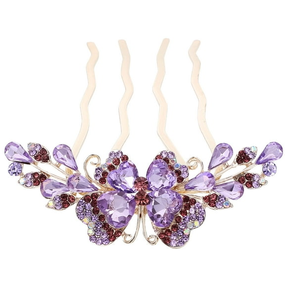 CRILSTYLEO Peine Decorativo Morado Con Para Peinados De Joya