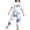 BU1, variant on Girls Overalls Floral Print Adjustable Strap Straight Leg Jumpsuits Summer Kids Loose Fashion Casual Rompers with Pockets