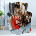thumbnail image 4 of Cats Soft Flannel Fleece Throw Blanket, Kittens and Mittens Newborns Baby Animals in an Plain Blanket Wood Play Toys, Cozy Plush for Indoor and Outdoor Use, 50" x 60", Multicolor, by Ambesonne, 4 of 5
