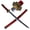 23.6 inches_Sandai Kitetsu, variant on 31 inches Bamboo Wooden Sword Shusui with Belt and Holder Stand