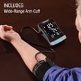 thumbnail image 3 of Monitor de presión arterial digital premium HealthSmart con brazalete automático que muestra la presión arterial, el pulso y los latidos irregulares del corazón. Almacena hasta 120 lecturas para 2 usu, 3 of 5