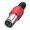 Red XLR male connector, variant on YIGSECU 3Pin Auditory Plug Male And Female Connectors Enhances Sound For Mixer And Amplifiers Microphones Line