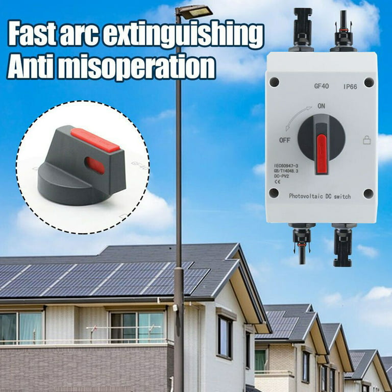DC Disconnect Switch Solar PV Changeover Off Release Switch 4-Pin 32A 1200V