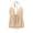 Khaki, variant on Glisme Tank Tops For Women Summer Fashion Casual Solid Color Lace Up Jacquard Drawstring Back Suspenders Top Trend Blue T Shirt
