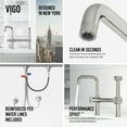 thumbnail image 6 of VIGO Cass Single-Handle High-Arc Widespread Bridge Kitchen Faucet with Pull-Out Side Sprayer in Stainless Steel-VG02050ST, 6 of 17