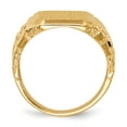 thumbnail image 2 of Finest Gold 14K Yellow Gold 14 x 13 mm Open Back Mens Signet Ring - Size 10, 2 of 5