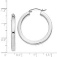 thumbnail image 3 of White Sterling Silver Earring Hoop Women'S 30 mm 28, 3 of 3