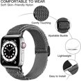 thumbnail image 2 of Correas elásticas de nailon Solo Loop compatibles con Apple Watch de 41 mm, 40 mm, 38 mm, 45 mm, 44 mm y 42 mm para mujer y hombre, correa elástica de repuesto deportiva suave y ajustable., 2 of 5
