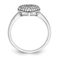 thumbnail image 3 of Auriga Fine Jewelry 925 Sterling Silver Pave CZ Heart Ring Size 8 for Women, 3 of 6