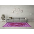 thumbnail image 3 of Ahgly Company Indoor Square Medallion Purple Traditional Area Rugs, 6' Square, 3 of 4