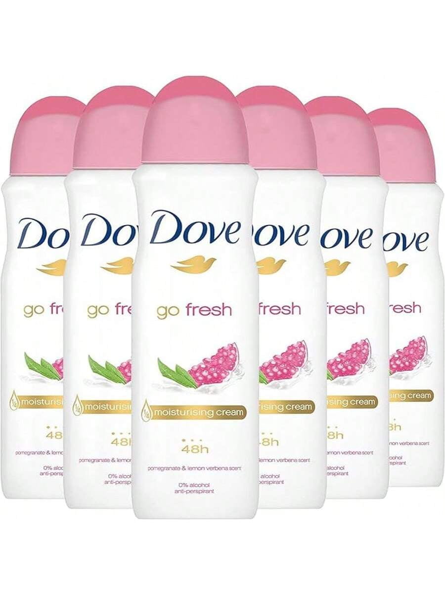 Dove Antiperspirant Deodorant Spray, Pomegranate & Lemon Verbena, 6-Pack
