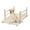 Natural Wood, variant on VINGLI 4 ft Garden Bridge Wooden Arch Footbridge-Carbonized Wood