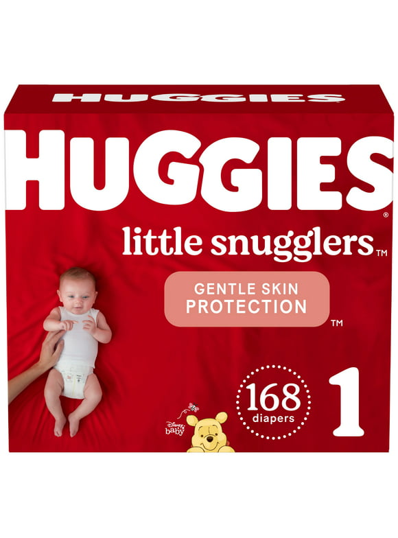 Huggies Little Snugglers Baby Diapers, Size 1, 168 Ct