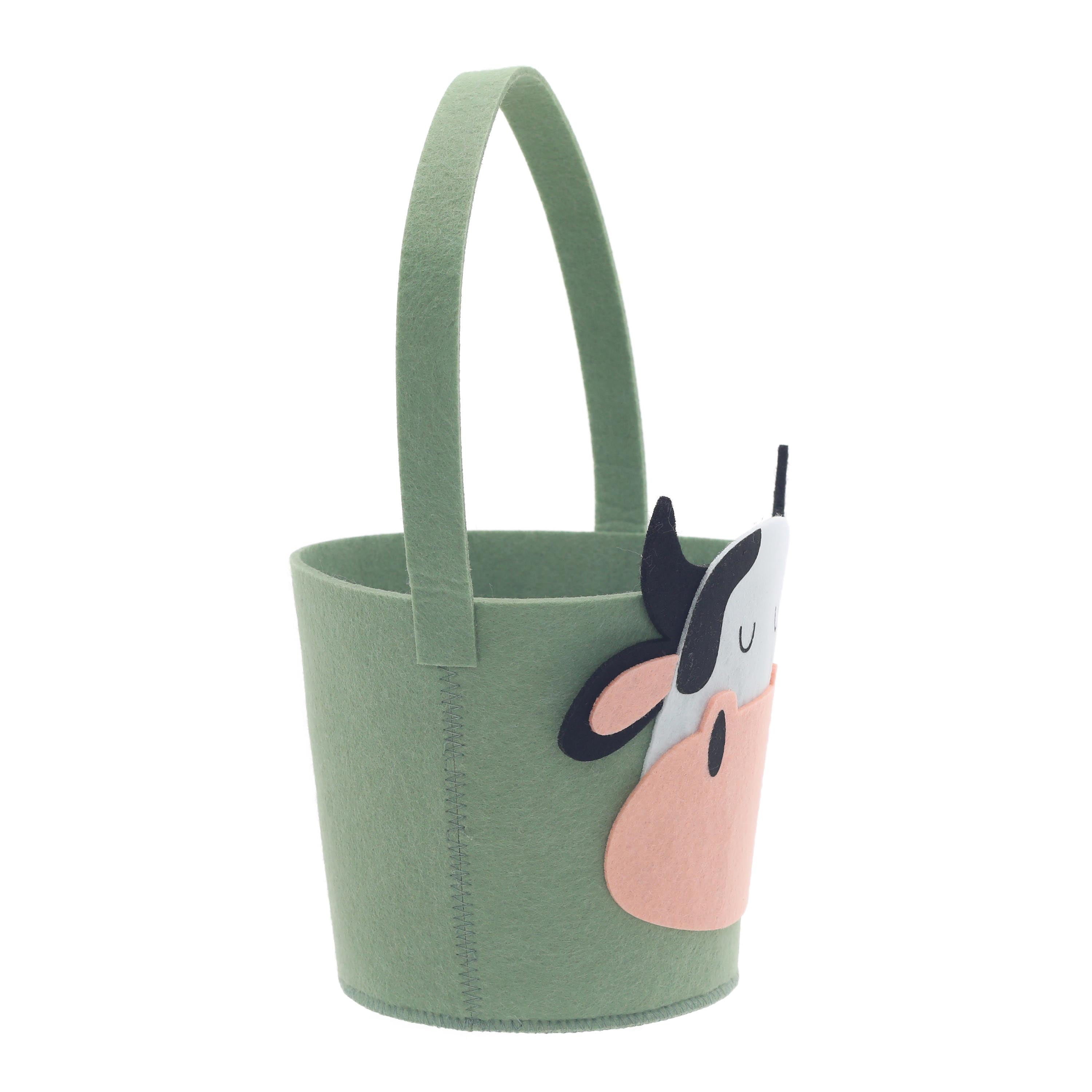 3D Cow Felt Easter Basket