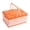 Orange, variant on Storage Box Foldable Storage Crate 14x10x7 Inch, Collapsible Plastic Bin with Handle, Multi-Purpose Camping Basket, Foldable Crate