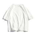 thumbnail image 4 of Rggeeun Men'S T-Shirts Solid Color Short Sleeve Crew Neck Soft Breathable Loose Fit for Summer Outdoor Activities Comfort Tee,White,Xxl, 4 of 5