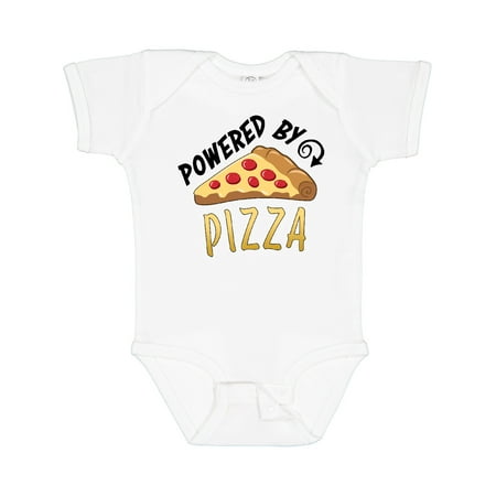 

Inktastic Powered by Pizza Gift Baby Boy or Baby Girl Bodysuit