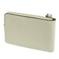 thumbnail image 2 of Coach Women's Small Corner Zip Crossgrain Leather Wristlet (Light Sage), 2 of 4