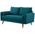 thumbnail image 6 of Loveseat and Sofa Set, Fabric, Teal Blue, Modern Contemporary Urban Design, Living Lounge Room Hotel Lobby Hospitality, 6 of 7