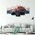 thumbnail image 3 of TISHIRON 5PCS Framed Canvas Wall Art Set,60"x32" Mountain Landscape Canvas Art Decor, 3 of 7