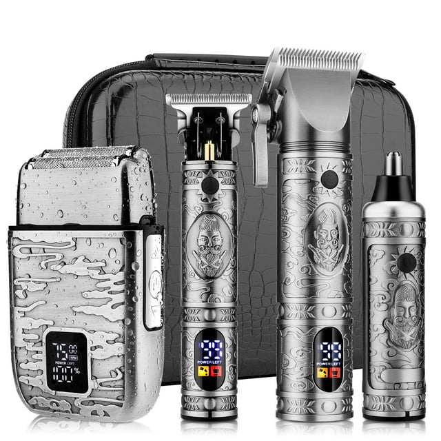 Cortapelos Dumite Professional 4 en 1 para hombre, color gris