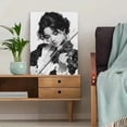 thumbnail image 5 of Black White Violinist Sketch Canvas Print, Classical Music Art Gift For Music Lovers Home Wall Decor, 5 of 8