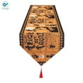 thumbnail image 2 of Deago 14 x 71 Inch Halloween Decorative Table Runner Linen Table Cloth with Tassels for Halloween Thanksgiving ChristmasDinner Parties Supplies Home Decorations (Spider & Pumpkin), 2 of 9
