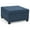 Navy Blue/ Dark Brown, variant on Noble House Willa Contemporary Tufted Fabric Storage Ottoman, Navy Blue, Dark Brown