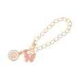 thumbnail image 5 of Ofertas Únicas 1 Pc Encanto de Cadena de Taza de Agua con Letra Q en Forma de Mariposa Rosa de Aleación, 5 of 5