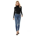 thumbnail image 5 of nine bull Womens Turtleneck Sweater Pullover Casual Long Sleeve Slim Fit Pullover Top Basic Knit Sweaters, 5 of 7